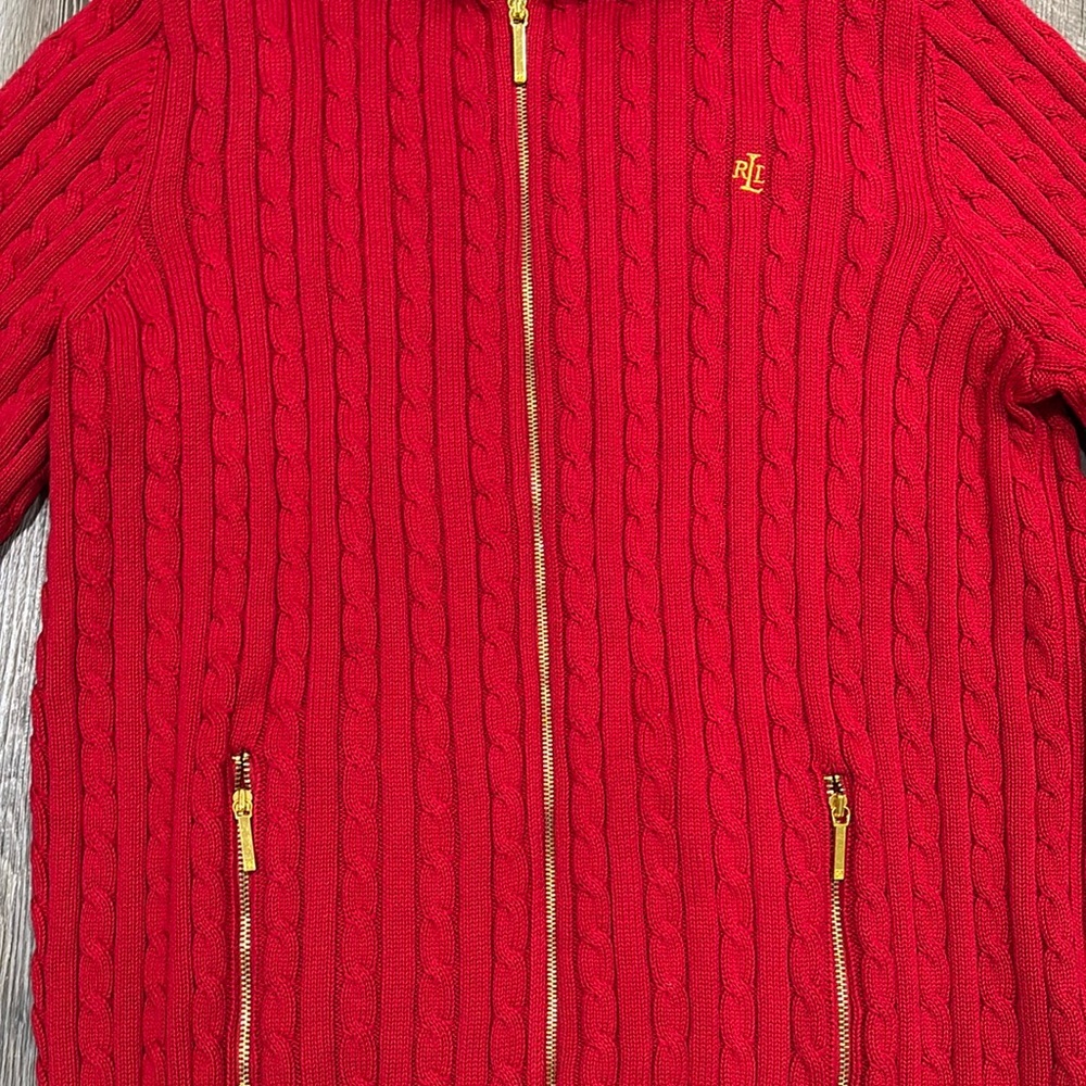Red Lauren Ralph Lauren Women’s Sweater Size XL - Picture 4 of 5